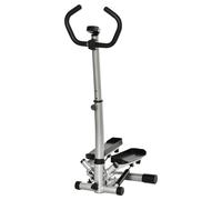 HOMCOM Stepper con Monitor LCD, Manubrio Regolabile ed Elastici