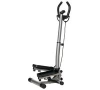 HOMCOM Stepper con Monitor LCD, Manubrio Regolabile ed Elastici