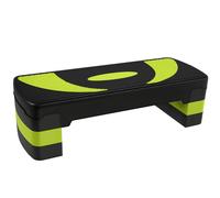 HOMCOM Stepper Fitness Regolabile su 3 Altezze da 10-15-20 cm Verde e Nero