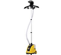 HOMCOM Stiratrice Verticale a Vapore 1950W da 1.4L 26x21.5x29 cm Giallo