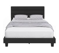 HOMCOM Struttura Letto Matrimoniale con Doghe, 160x200 cm, Nero