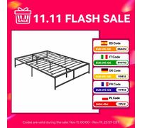 Homcom Struttura letto matrimoniale in metallo per materasso 135X190 cm con gambe 35 cm