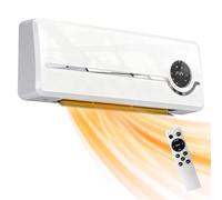 HOMCOM Stufa Ceramica 2000W, Termoventilatore da Parete con 3 Modalità, Ventilatore e Riscaldamento Regolabile, Timer Settimanale, Rilevazione Finestra Aperta, Blocco Bambini e Telecomando, Bianco