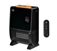 HOMCOM Stufa Ceramica con Umidificatore e Telecomando Luce LED 3 Colori e Timer