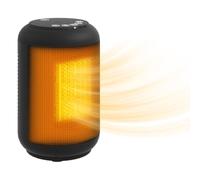 HOMCOM Riscaldatore Regolabile a 3 Modalità con Timer 24h 14x14x21.5 cm Nero