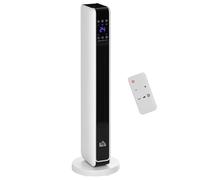HOMCOM Stufetta Elettrica Ceramico 2200W con 3 Modalità e Telecomando, Bianco