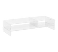HOMCOM Supporto per Monitor in Acrilico 50.8x19x12 cm Trasparente | nan