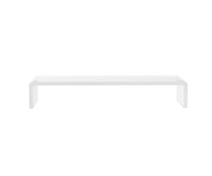 HOMCOM Supporto per Monitor PC, Stampante e Laptop in Vetro Trasparente