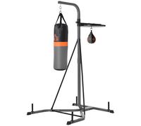 HOMCOM Supporto per Sacco da Boxe Acciaio con Pera da Boxe Altezza Regolabile