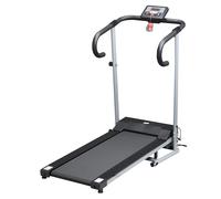 HOMCOM Tapis Roulant Elettrico Pieghevole e Silenzioso con Velocità Regolabile 1-10km/h e Schermo LCD, per Casa e Ufficio, 500W, Nero Aosom