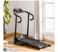 HOMCOM - Tapis Roulant Elettrico Pieghevole Con Display Lcd, Velocità 0.8-10km / h E 3 Programmi, Potenza 500w, 123x62x117cm, Nero - SPEDIZIONE GRATUITA