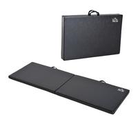 HOMCOM Tappetino da Ginnastica Pieghevole e Antiscivolo 180x60x5 cm Blu