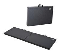HOMCOM Tappetino da Ginnastica Pieghevole e Antiscivolo 180x60x5 cm Nero