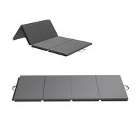 HOMCOM Tappetino da Ginnastica Pieghevole e Antiscivolo 240x120x5 cm Grigio