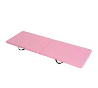 HOMCOM Tappetino da Ginnastica Pieghevole, Materassino Fitness Spesso 5 cm e Antiscivolo, 180x60x5 cm, Rosa Aosom Italy