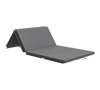 HOMCOM Tappetino da Ginnastica Pieghevole, Materassino Fitness Spesso 5 cm e Antiscivolo, Tappeto da Palestra Salvaspazio con Maniglia per Yoga e Pilates, 180x80 cm, Grigio