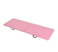 HOMCOM Tappetino da Ginnastica Pieghevole, Materassino Fitness Spesso 5 cm e Antiscivolo, Tappeto da Palestra Salvaspazio per Yoga e Pilates, 180x60 cm, Rosa