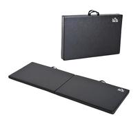 HOMCOM Tappetino da Ginnastica Pieghevole Spessore 5 cm 180x60 cm Nero
