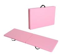 HOMCOM Tappetino da Ginnastica Pieghevole Spessore 5 cm 180x60 cm Rosa