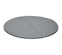 HOMCOM Tappetino Pieghevole per Pole Dance - Tappetino di Protezione Ø 150 cm Spessore 5 cm - Rivestimento in plastica Grigia