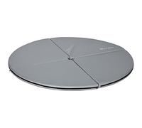 HOMCOM Tappetino Pieghevole per Pole Dance - Tappetino per Pole Dance - Tappetino di Protezione Ø 150 cm Spessore 5 cm - Rivestimento in plastica Grigia