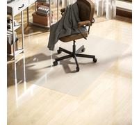 HOMCOM Tappetino Salvapavimento 120x90 cm in Plastica Nera Trasparente per Sedia