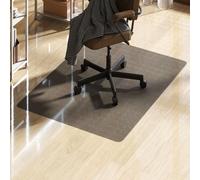 HOMCOM Tappetino Salvapavimento 120x90 cm in Plastica Nera Trasparente per Sedia