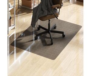 HOMCOM Tappetino Salvapavimento 120x90 cm in Plastica Nera Trasparente per Sedia