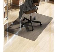 HOMCOM Tappetino Salvapavimento 120x90 cm Nero, Tappeto per Sedia da Ufficio in Plastica