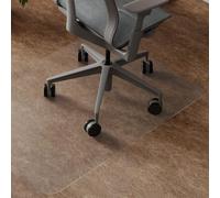 HOMCOM Tappetino Salvapavimento in Plastica, 120x90 cm Trasparente | Tappeto per Sedia da Ufficio, Tappeto per Scrivania