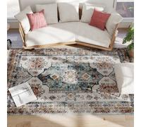 HOMCOM Tappeto a Pelo Corto Antiscivolo e Lavabile 230x160 cm Multicolore