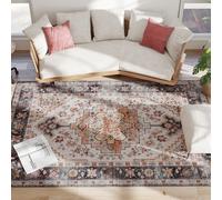 HOMCOM Tappeto a Pelo Corto Bohemien Antiscivolo e Lavabile 230x160 cm Marrone