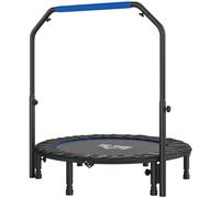 HOMCOM Tappeto Elastico Fitness Pieghevole con Manubrio Regolabile