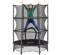 HOMCOM Tappeto Elastico per Bambini 3-10 Anni con Rete di Sicurezza Ø140cm
