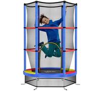 HOMCOM Tappeto Elastico per Bambini 3-6 Anni Ø140x190 cm, Multicolore