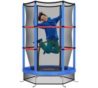 HOMCOM Tappeto Elastico per Bambini 3-6 Anni con 3 Ingressi Verde e Nero