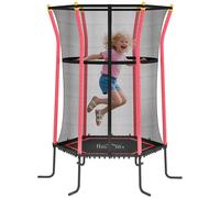 HOMCOM Tappeto Elastico per Bambini con Ingresso a Zip e Pali Imbottiti