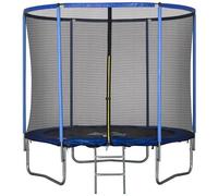 HOMCOM - Tappeto Elastico per Bambini e Adulti con Rete e Bordo Imbottito Dimensioni 244x240 cm Blu /Nero