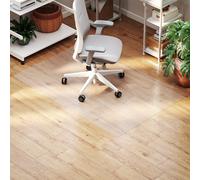 HOMCOM Tappeto Salvapavimento 120x90 cm in Plastica Nera Trasparente per Sedia