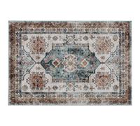 HOMCOM Tappeto Vintage Antiscivolo e Lavabile a Pelo Corto 230x160cm Multicolore
