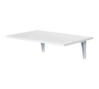 HOMCOM - Tavolino A Muro Pieghevole Salvaspazio In Mdf E Telaio In Metallo, Per Studio Cucina Salotto, Bianco, 60x40x20cm
