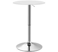 HOMCOM Tavolino Bar Rotondo Girevole e Regolabile in Altezza 67-93cm
