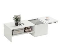 TAVOLINO HOMCOM IT83B-521V00WT - Melamina di legno, 110x52x36cm