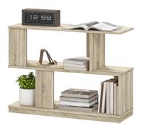 HOMCOM Tavolino da Caffè Moderno a S con 4 Ripiani 90x30x61 cm Legno