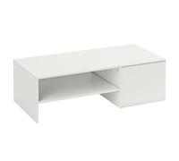 HOMCOM Tavolino da caffè regolabile con guide metalliche, pannello truciolare e piedini protettivi, 110x52x36 cm, Bianco Aosom Italy