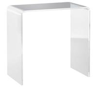 HOMCOM Tavolino da Salotto in Acrilico a U, Tavolino Moderno con Bordi Lisci e Angoli Arrotondati, 53.5x30.5x53.5 cm, Trasparente