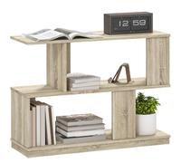 HOMCOM Tavolino da Salotto Moderno a S con 4 Ripiani 90x30x61 cm Legno