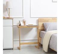 HOMCOM tavolino in bambù con bancone pieghevole per soggiorno 60x33x67 cm