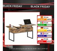 Homcom Tavolino sollevabile con piano scorrevole Spazio portaoggetti nascosto con chiusura ammortizzata 100X45X67 cm Marrone rustico