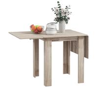 HOMCOM Tavolo a Ribalta Impermeabile in Truciolato per 4 Persone max Rovere